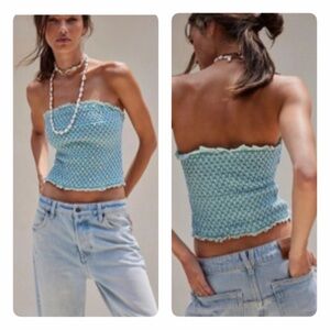 Free People FIELD OF ROSES TUBE TOP